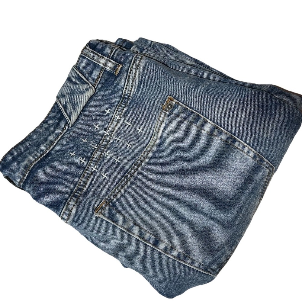 Ksubi Jeans Mens 36x32 Blue Chitch Pure‎ Dynamite Slim Button Fly Whiskered Punk